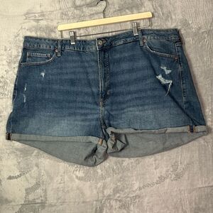 Old Navy OG Straight High Rise Distressed Jean Denim Shorts Size 26
